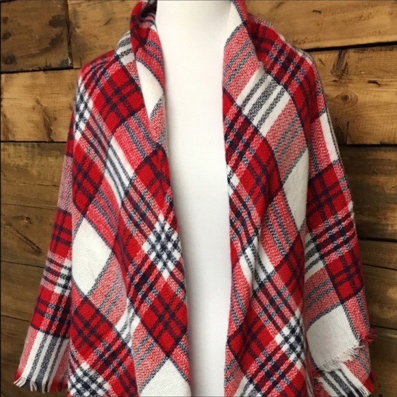 New Tartan Plaid Oversized Blanket Scarf - Picture 5 of 5